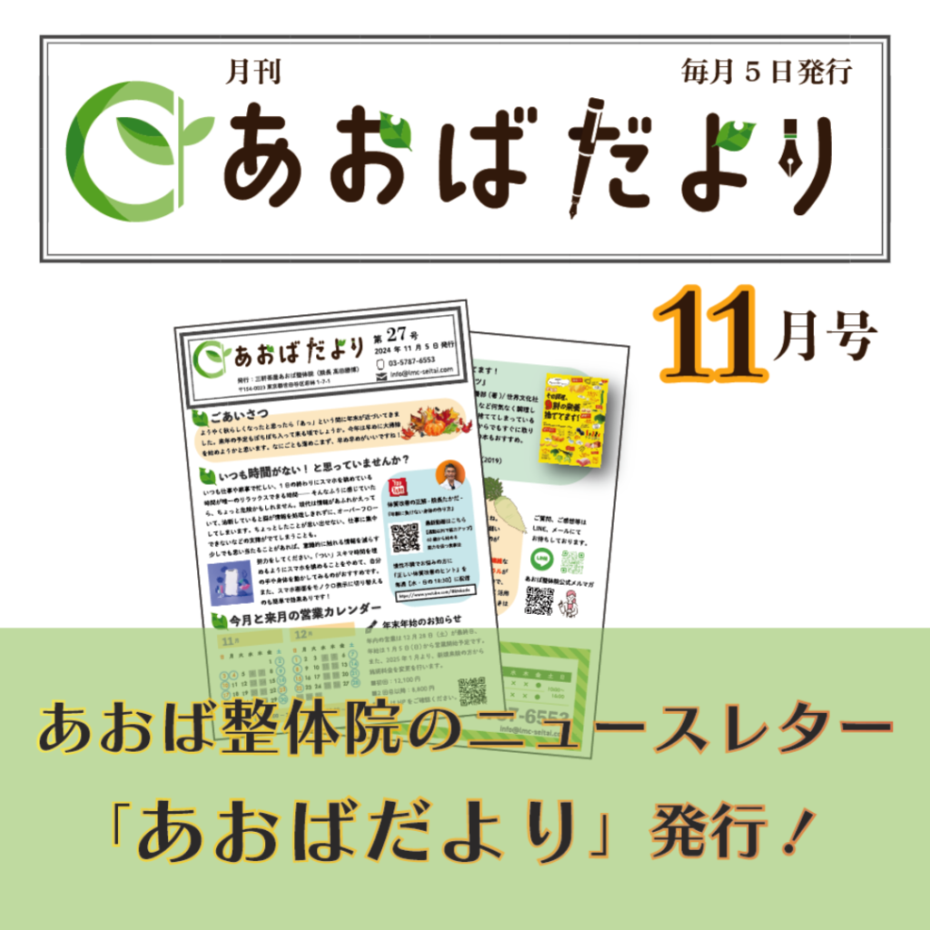 『あおばだより』第27号（2024年11月号）発行